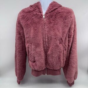 Love Tree Pink Teddy Jacket Cozy Sherpa Style